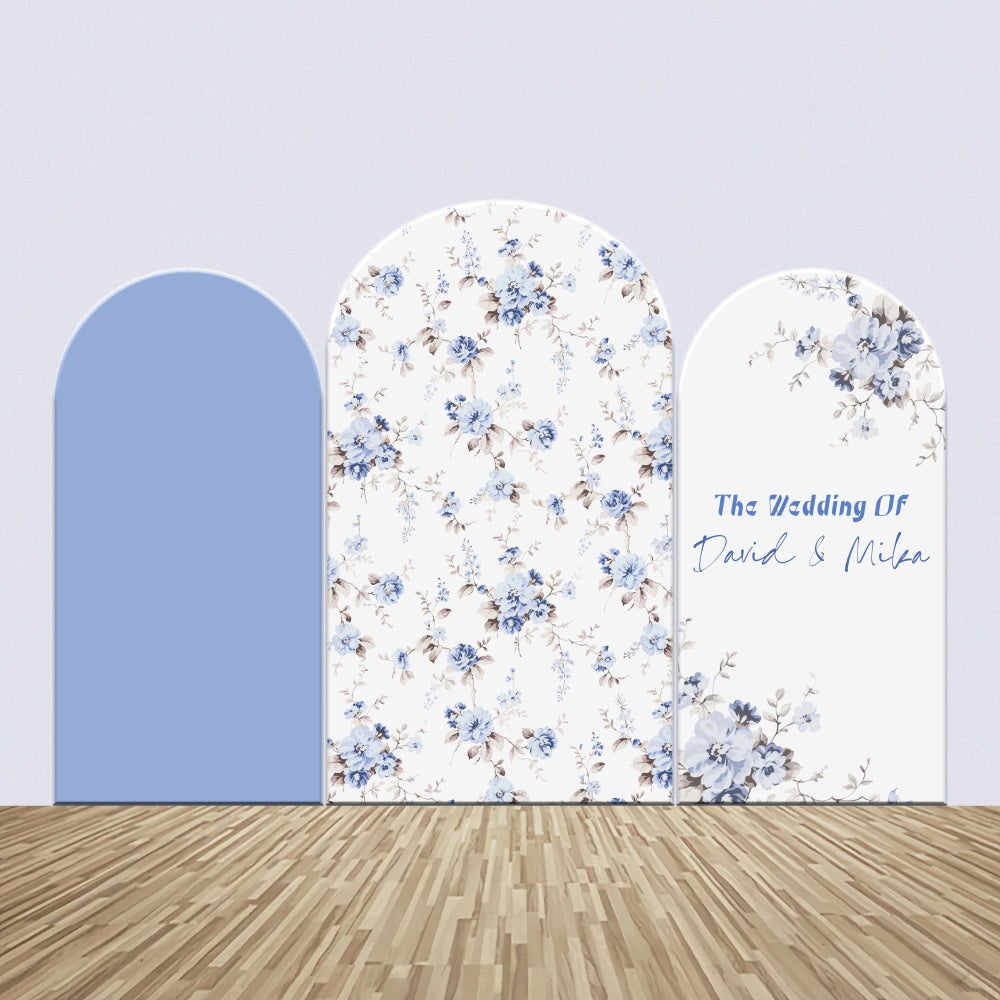 Custom Backdrop Wedding Gentle Blue Blossom Arch Backdrop Kit LXX4-103
