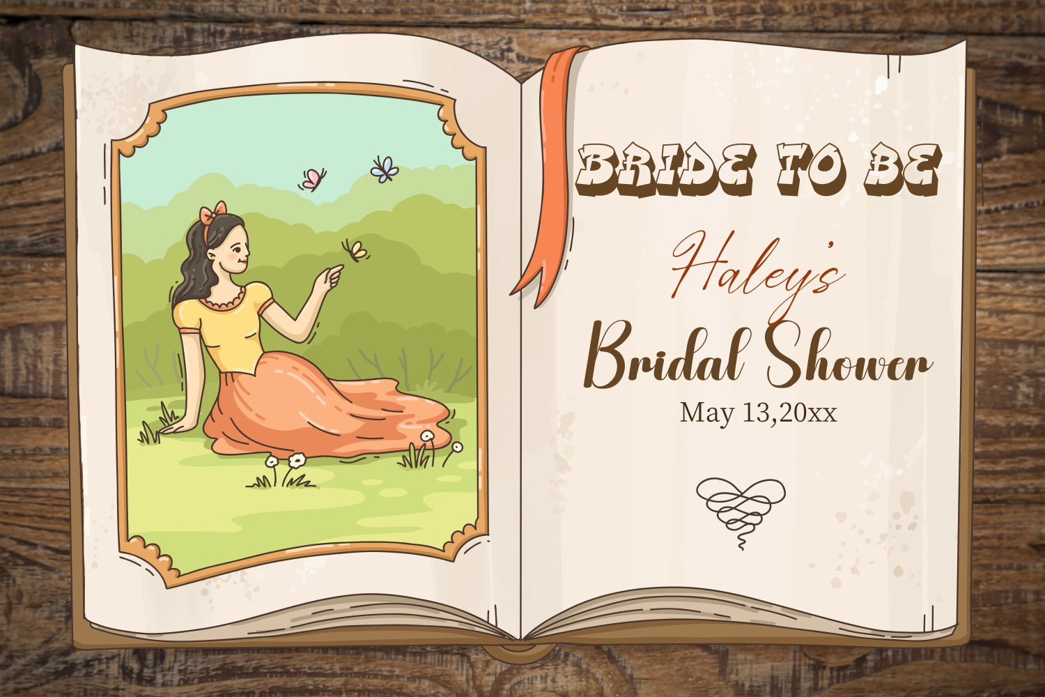 Backdrops For Bridal Shower Storybook Fantasy Custom Backdrop LXX4-123