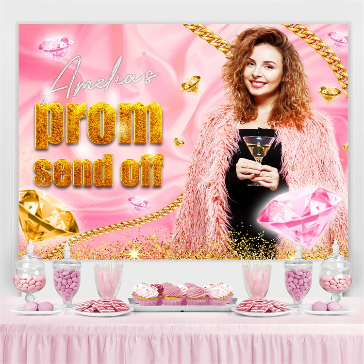 Prom Backdrop Ideas Glam Gold Diamond Graduation Party Backdrop LXX4-147