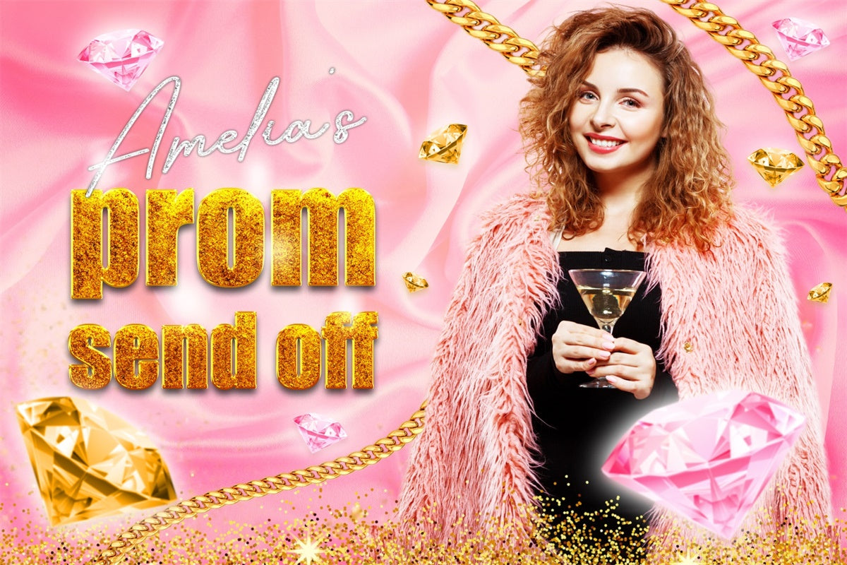 Prom Backdrop Ideas Glam Gold Diamond Graduation Party Backdrop LXX4-147