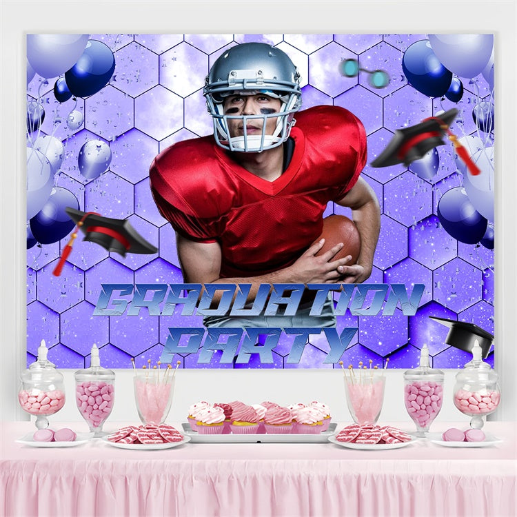 Personalized Graduation Backdrops Galactic Grid Graduation Party Backdrop LXX4-154