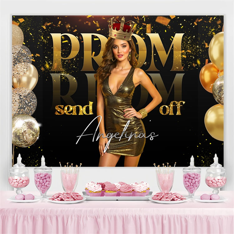 Prom 2025 Backdrop Luxurious Balloon Graduation Party Backdrop LXX4-157