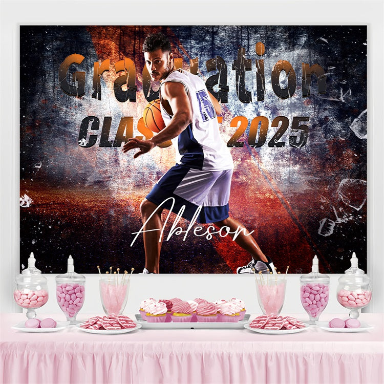 Customized Graduation Backdrop Street Court Style Graduation Party Backdrop LXX4-163
