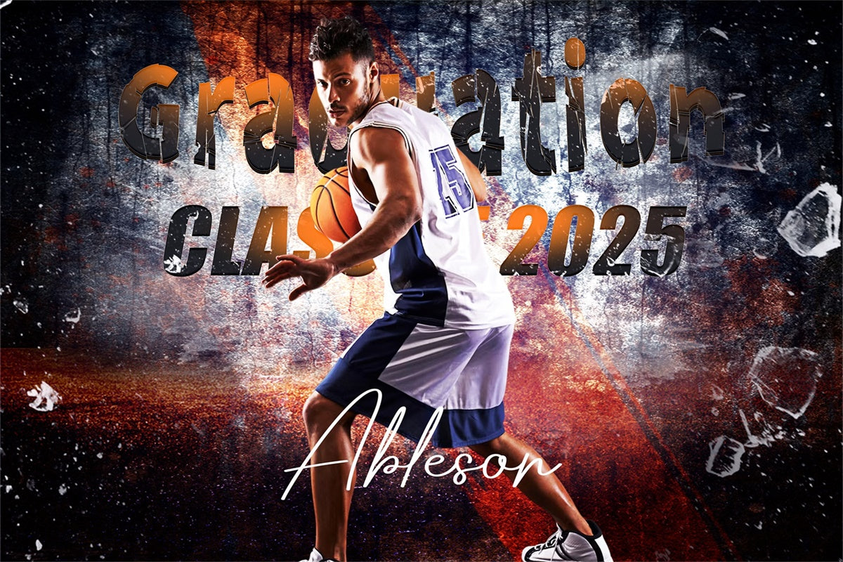 Customized Graduation Backdrop Street Court Style Graduation Party Backdrop LXX4-163