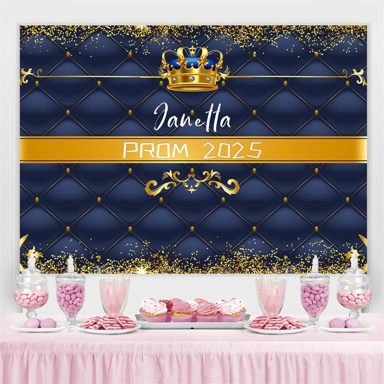 Prom Backdrop Glamorous Crown Theme Graduation Party Backdrop LXX4-170