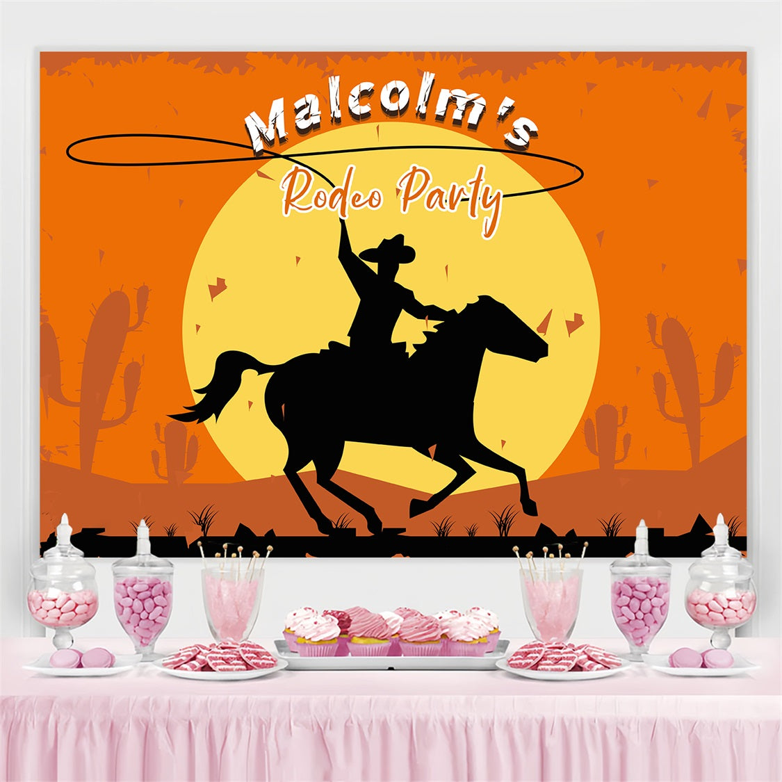 Kentucky Derby Photo Backdrop Wild West Rider Custom Backdrop LXX4-44