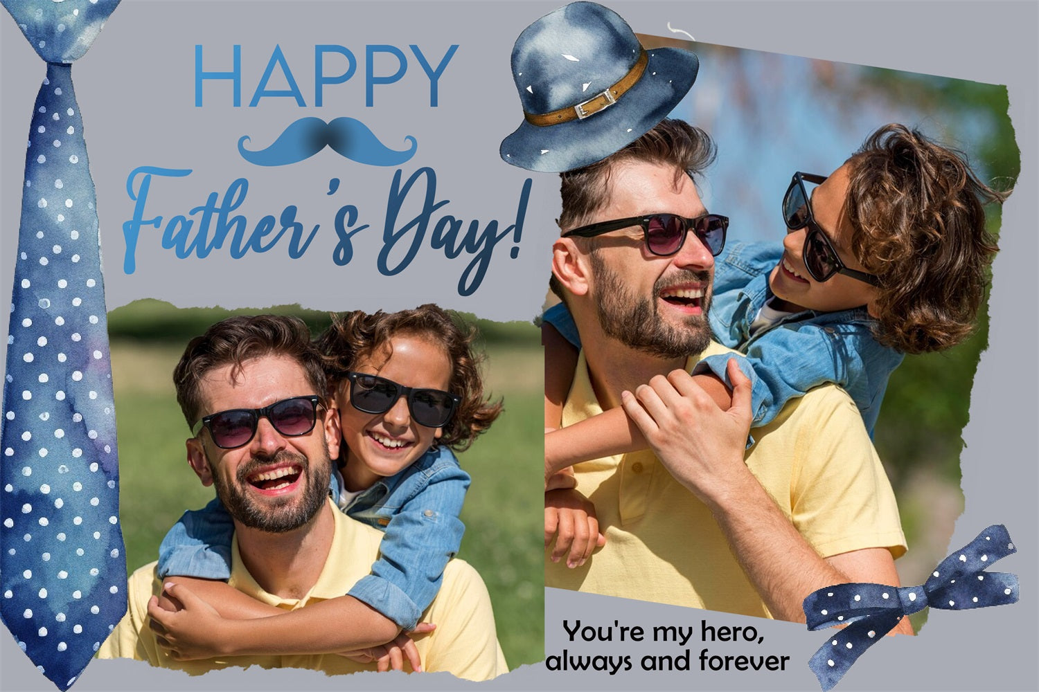 Father's Day Backdrop Design Hat Hero Quote Custom Backdrop LXX4-76