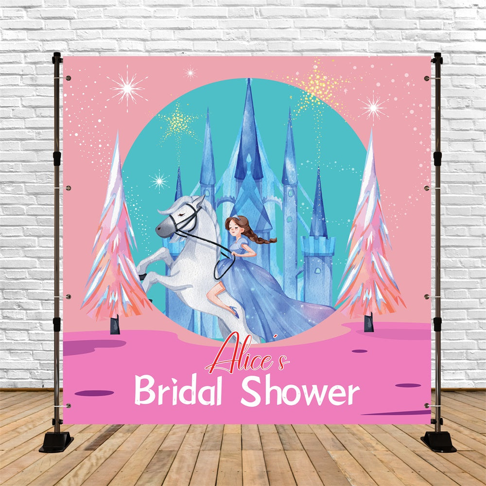 Bridal Shower Photo Backdrop Fairytale Castle Custom Backdrop LXX5-193