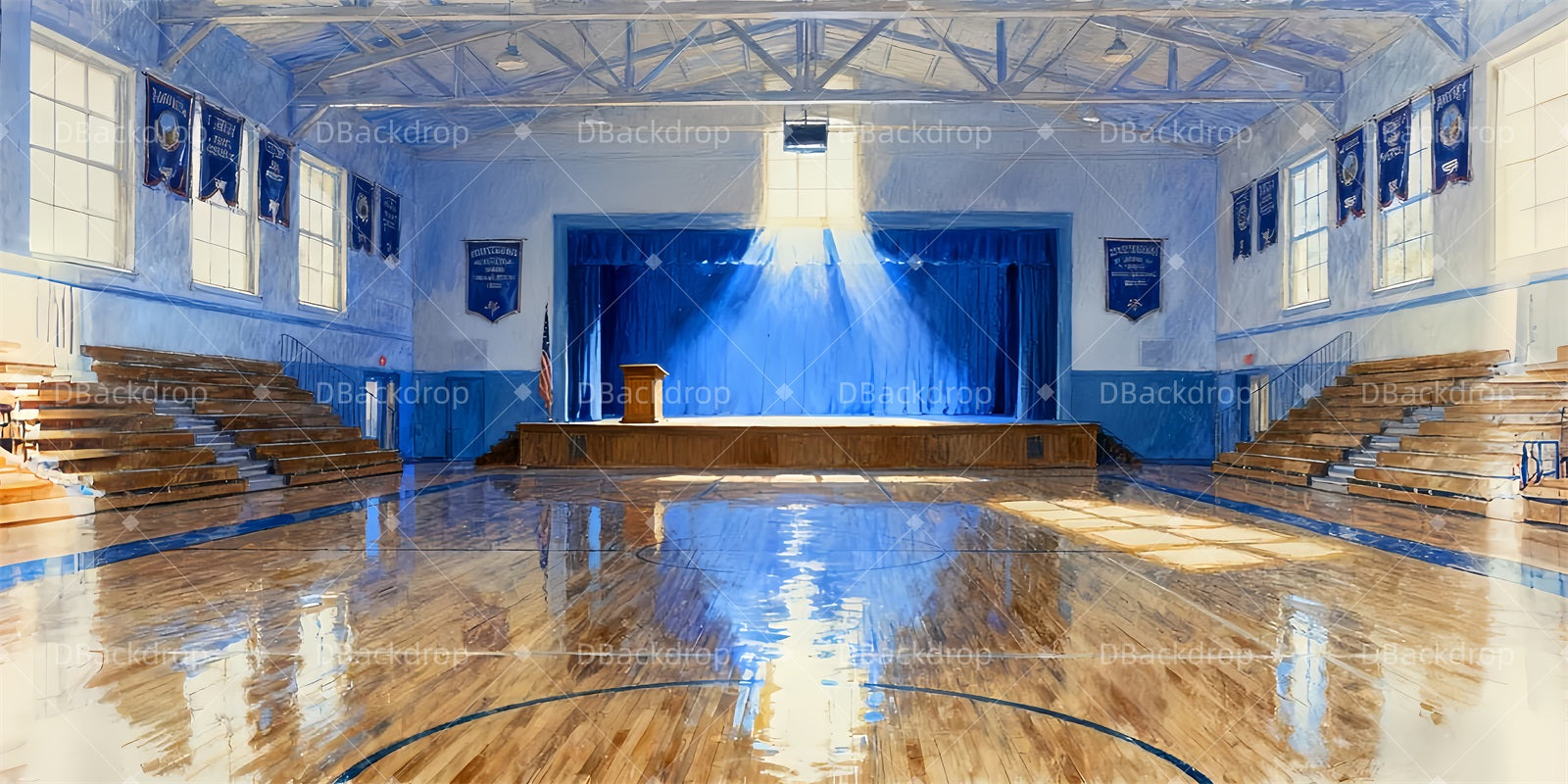 Theater Backdrop Gymnasium Meeting Church Stage Backdrops LXX510-T13