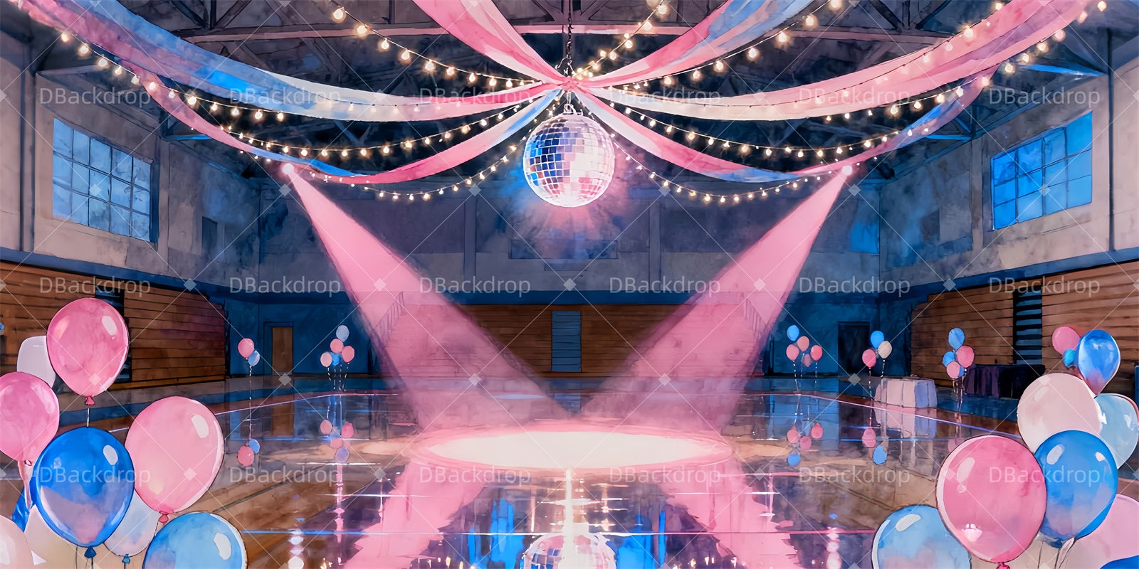 Stage Backdrop Twilight Dancefloor Dance Recital Backdrop LXX510-T15