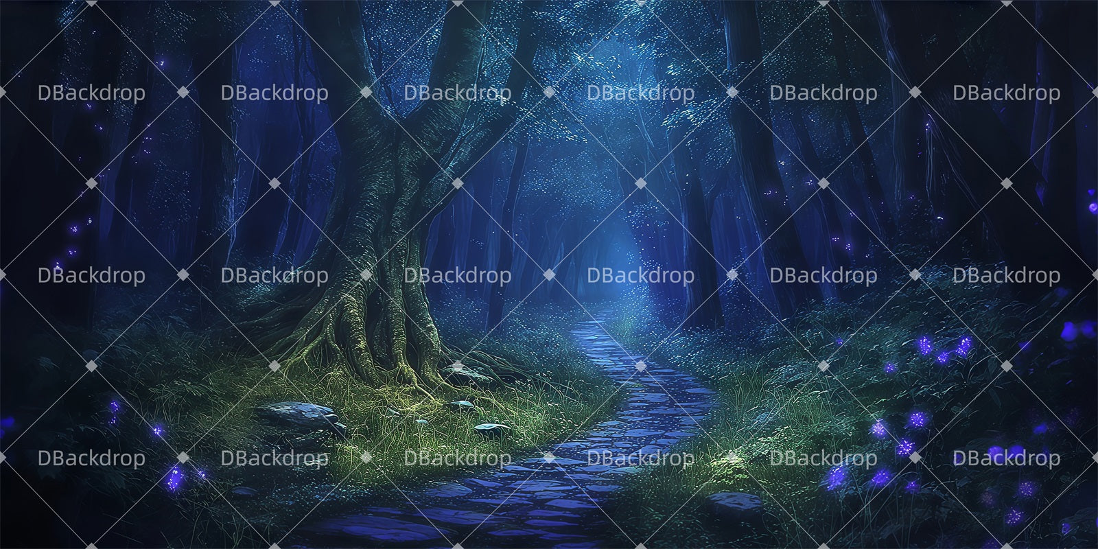 Forest Stage Backdrop Enchanted Forest Path Theater Backdrop LXX511-T130