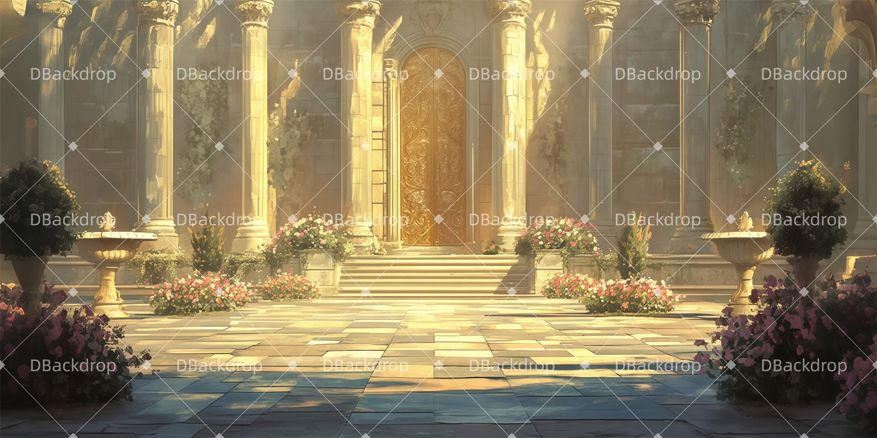 Performance Backdrops Royal Courtyard Large Stage Backdrops LXX511-T134