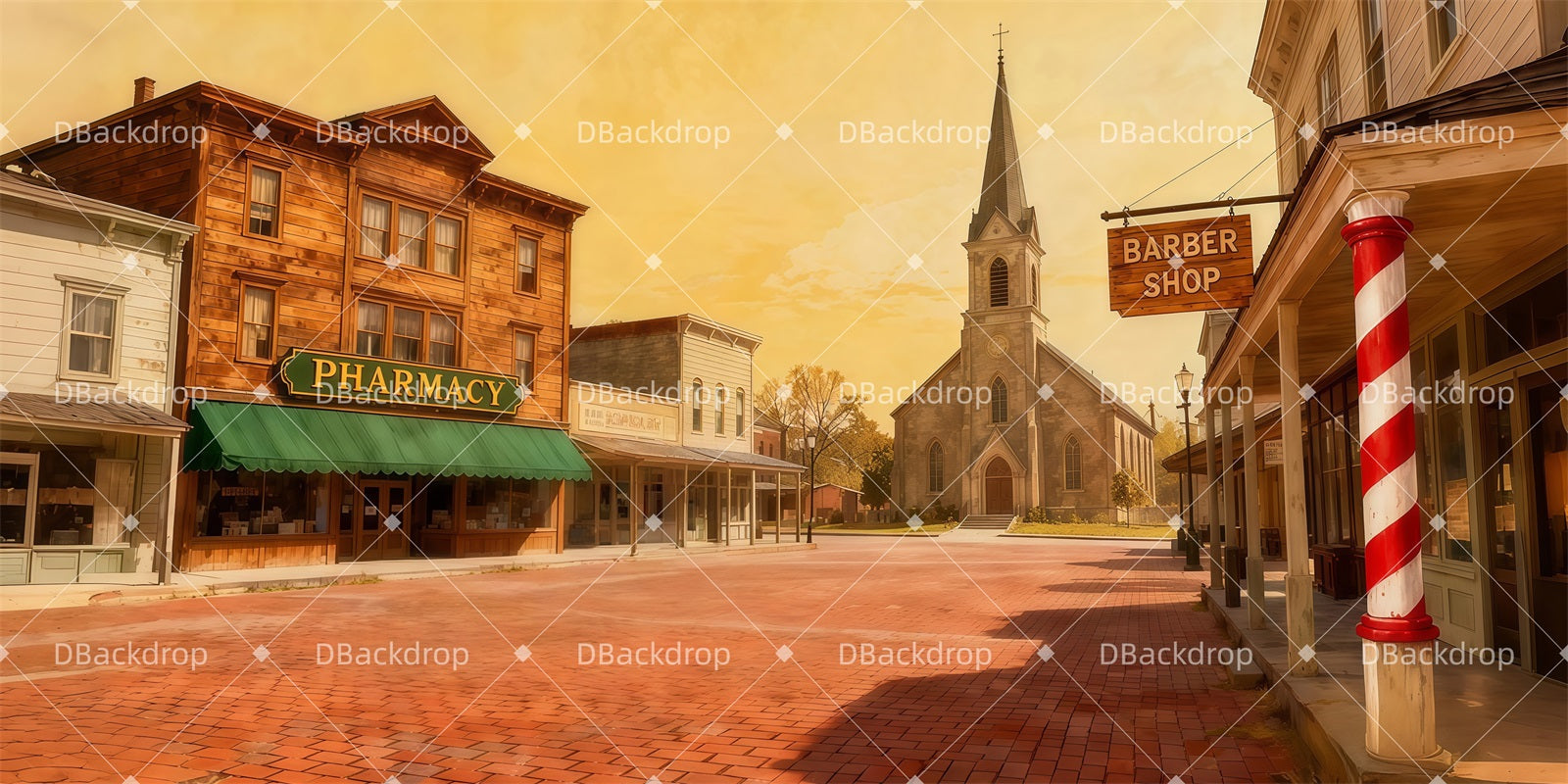 Church Stage Backdrops Church Street View Theater Stage Backdrop LXX511-T70