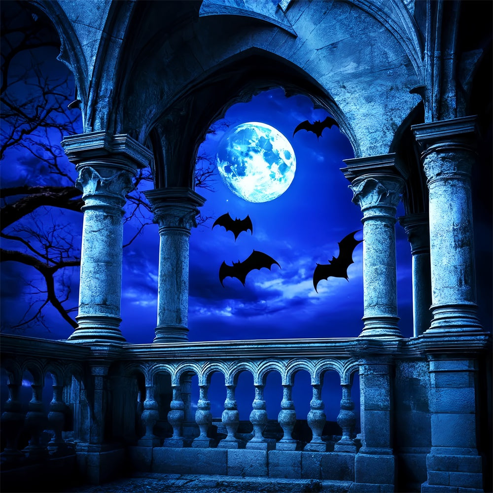 Halloween Backdrop For Photos Bat Flight Archway Backdrop LXX57-103