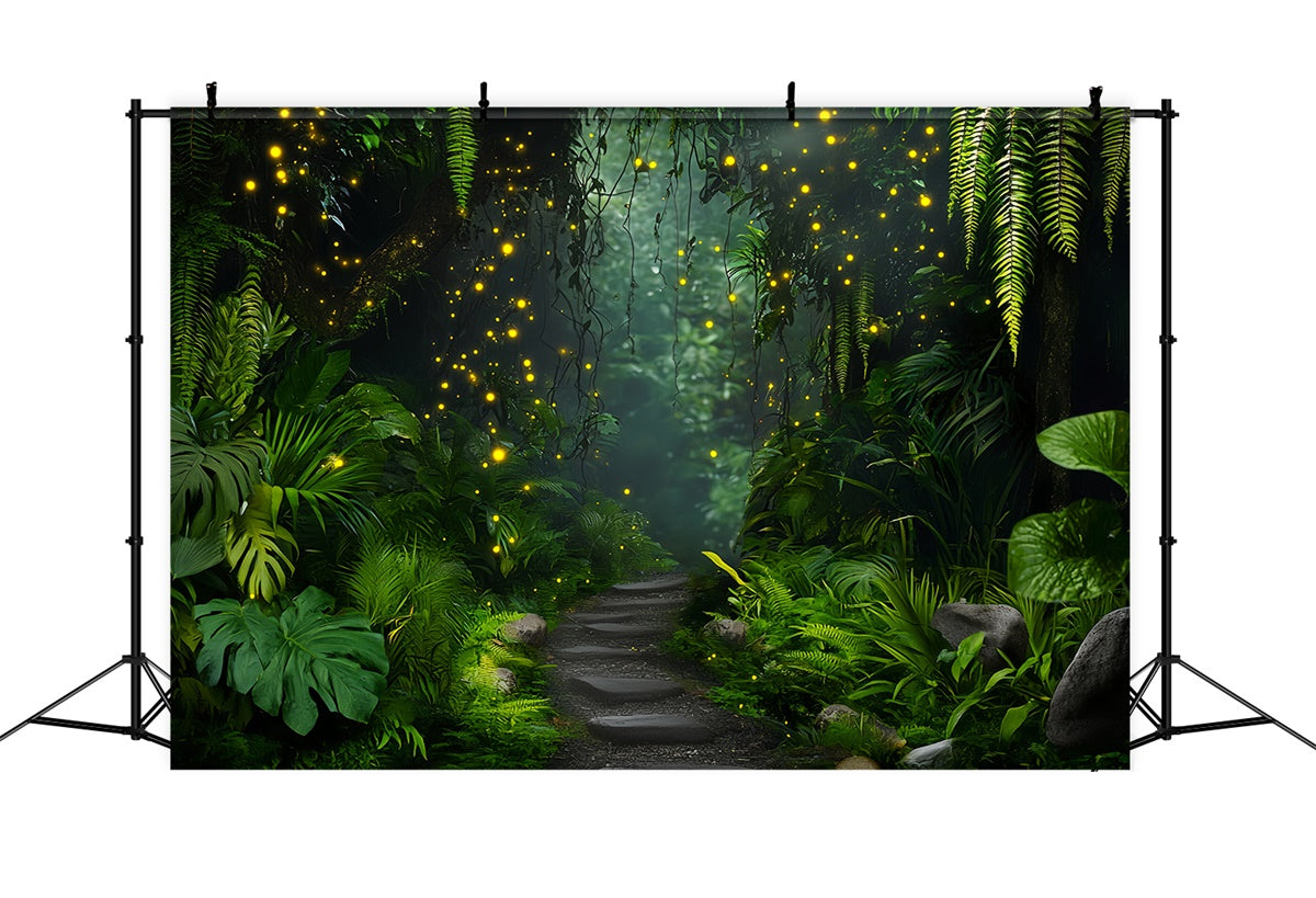 Forest Photo Backdrop Firefly Jungle Trail Backdrop LXX57-107