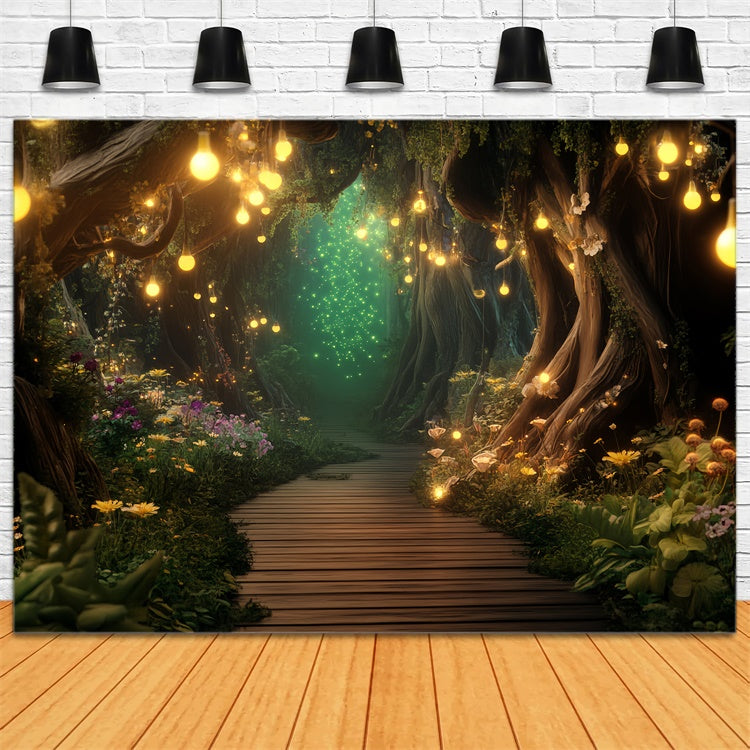 Fairytale Forest Backdrop Magic Lantern Passage Backdrop LXX57-108