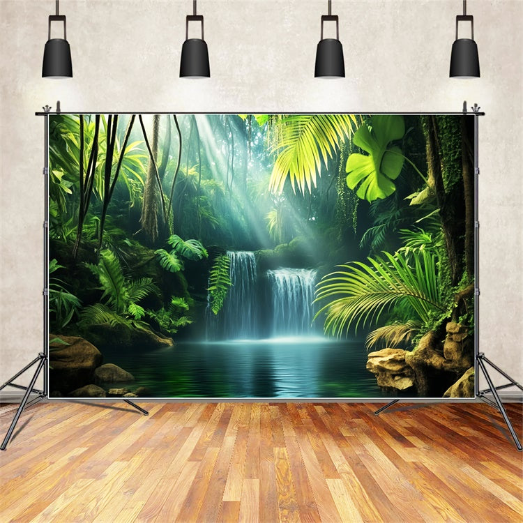Forest Backdrops Emerald Jungle Waterfall Backdrop LXX57-119