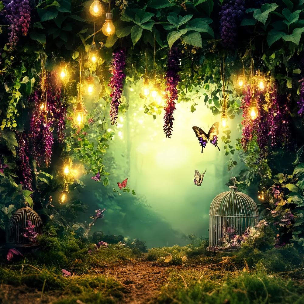 Photo Backdrop Forest Wisteria Glow Butterfly Backdrop LXX57-128