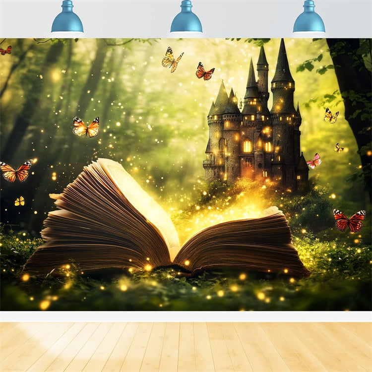 Fairytale Forest Backdrop Storybook Castle Dreams Backdrop LXX57-133