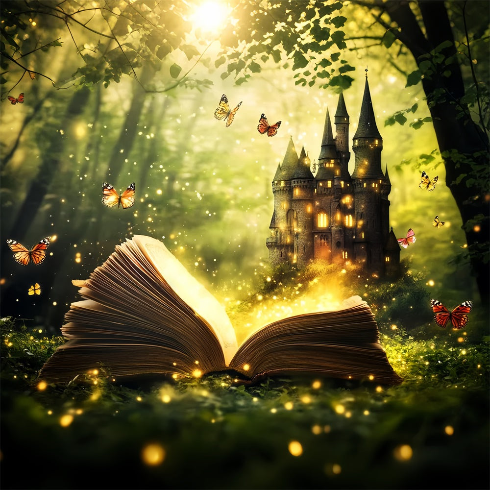 Fairytale Forest Backdrop Storybook Castle Dreams Backdrop LXX57-133