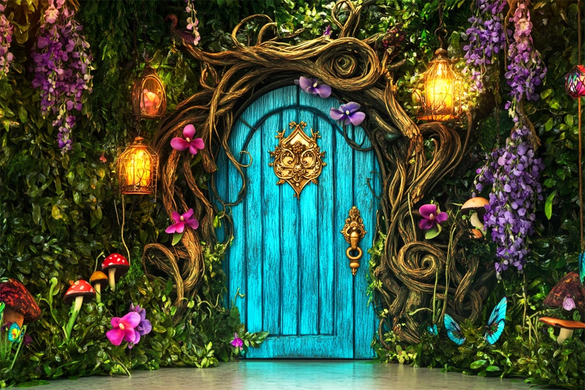 Magical Forest Backdrop Secret Garden Doorway Backdrop LXX57-134