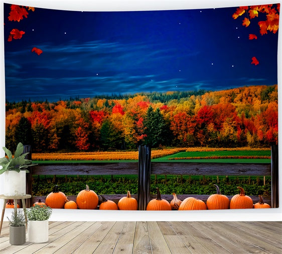 Fall Forest Backdrop Starry Farm Field Backdrop LXX57-163