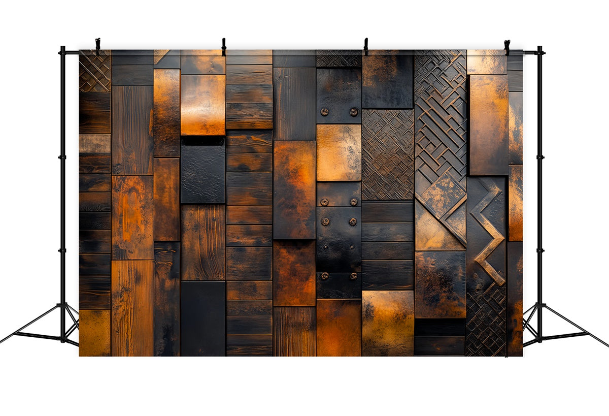 Vintage Photo Backdrops Burnished Metal Panel Backdrop LXX57-196