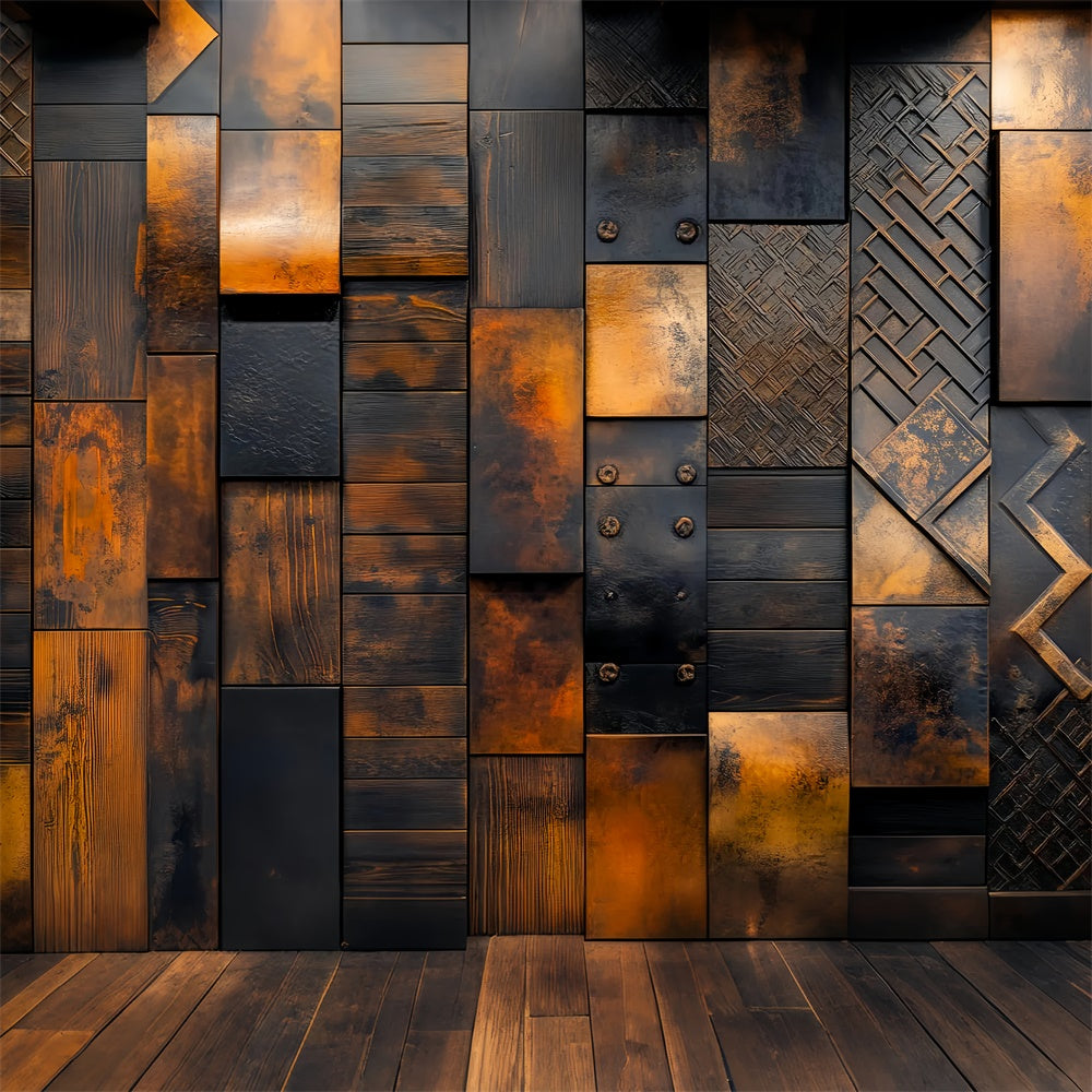 Vintage Photo Backdrops Burnished Metal Panel Backdrop LXX57-196