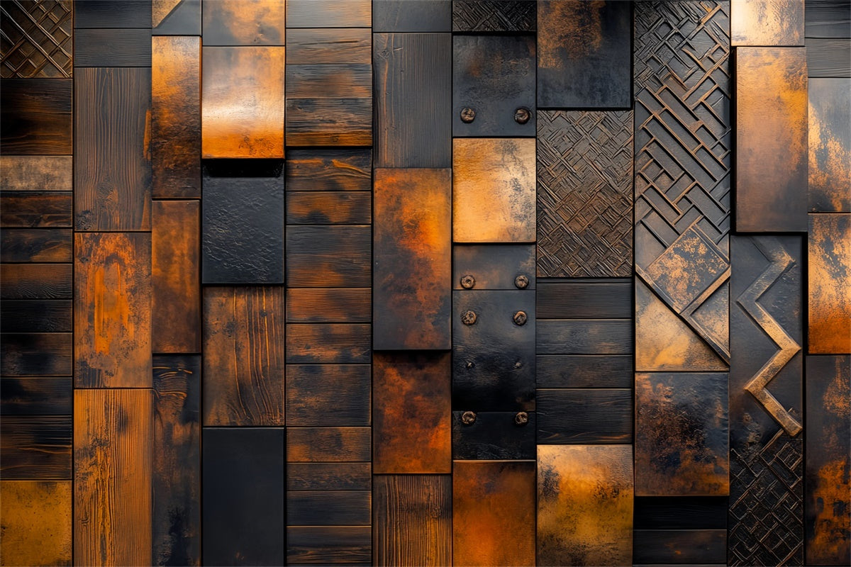 Vintage Photo Backdrops Burnished Metal Panel Backdrop LXX57-196