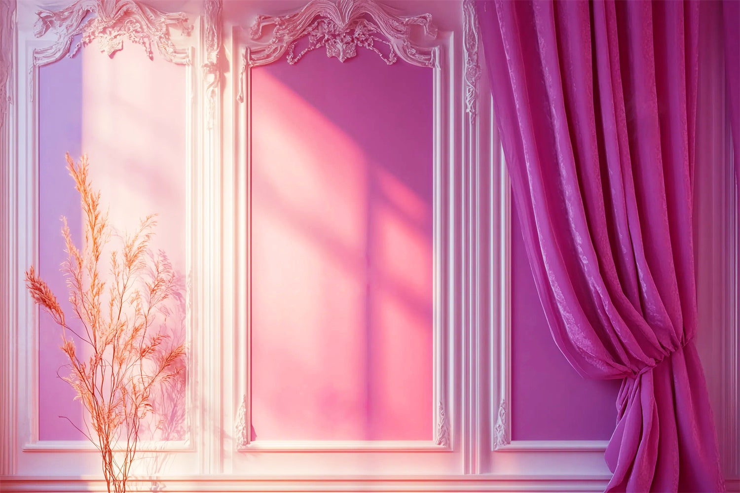 Rococo Backdrop Pastel Palace Vintage Wall Backdrop LXX57-202