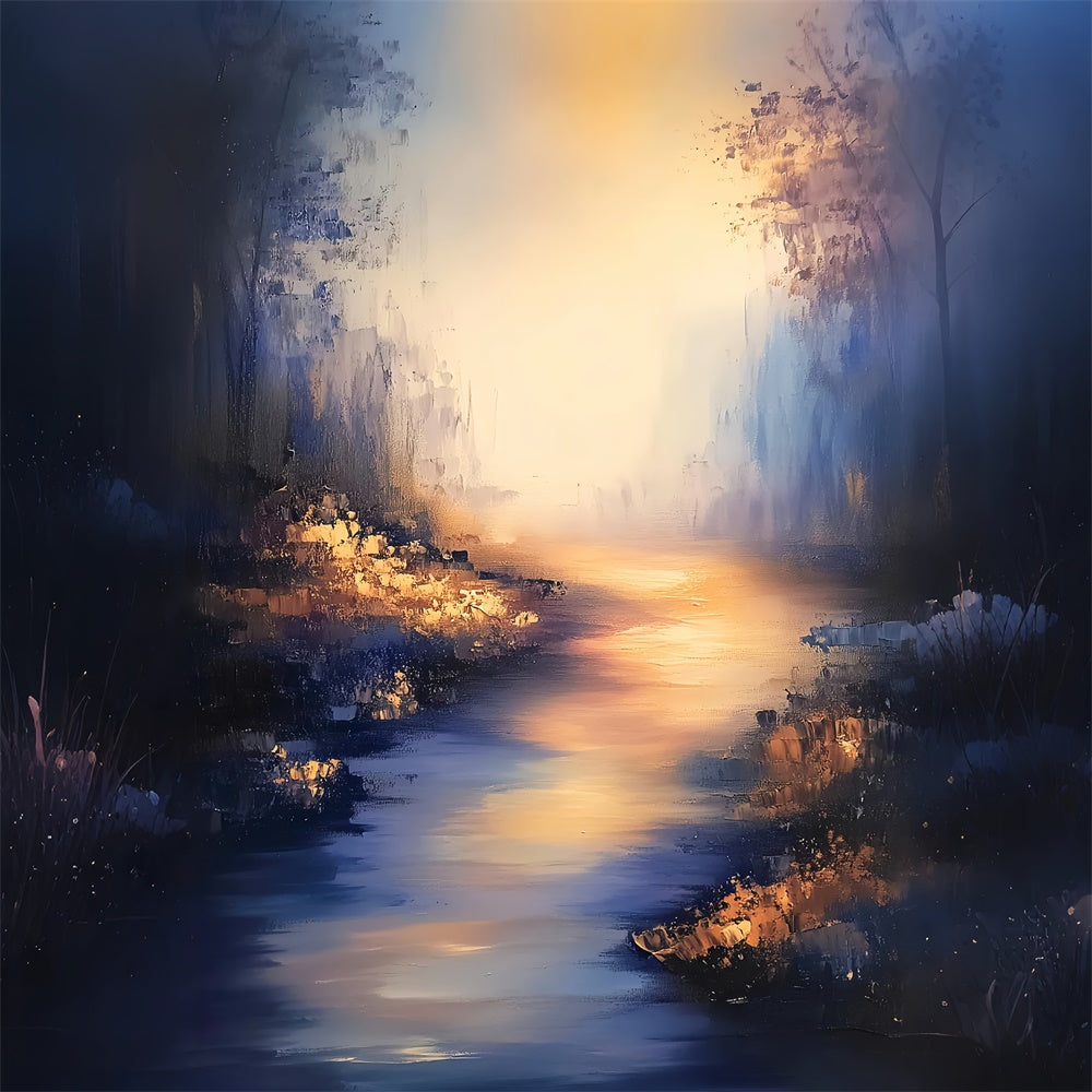 Backdrop Vintage Abstract Glow River Scene Backdrop LXX57-230