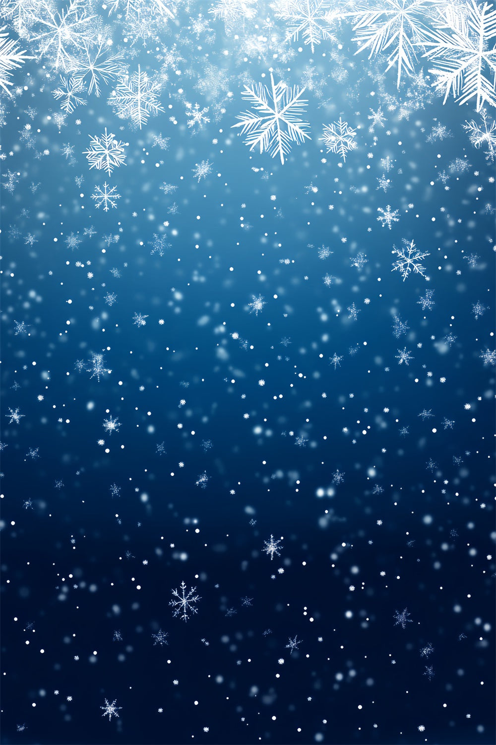 Blue Backdrops Falling Snowflakes Sparkling Backdrop LXX57-257
