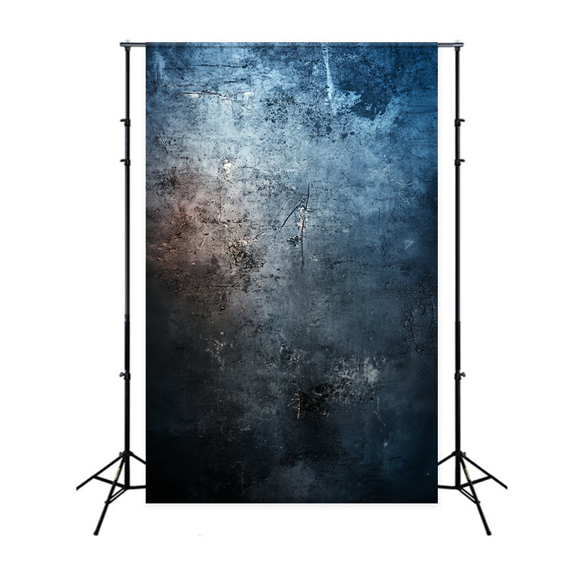 Blue Portrait Backdrop Rusted Fade Concrete Backdrop LXX57-263