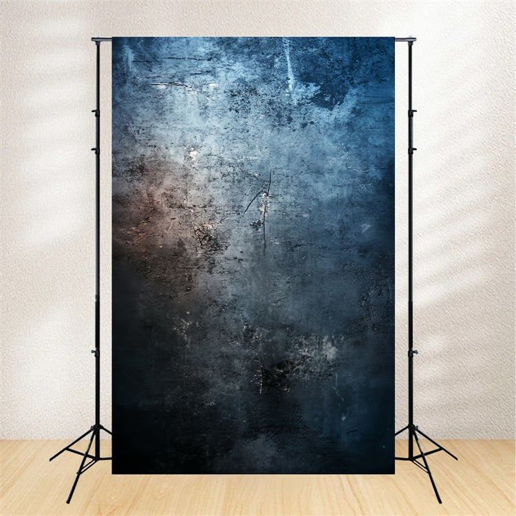 Blue Portrait Backdrop Rusted Fade Concrete Backdrop LXX57-263