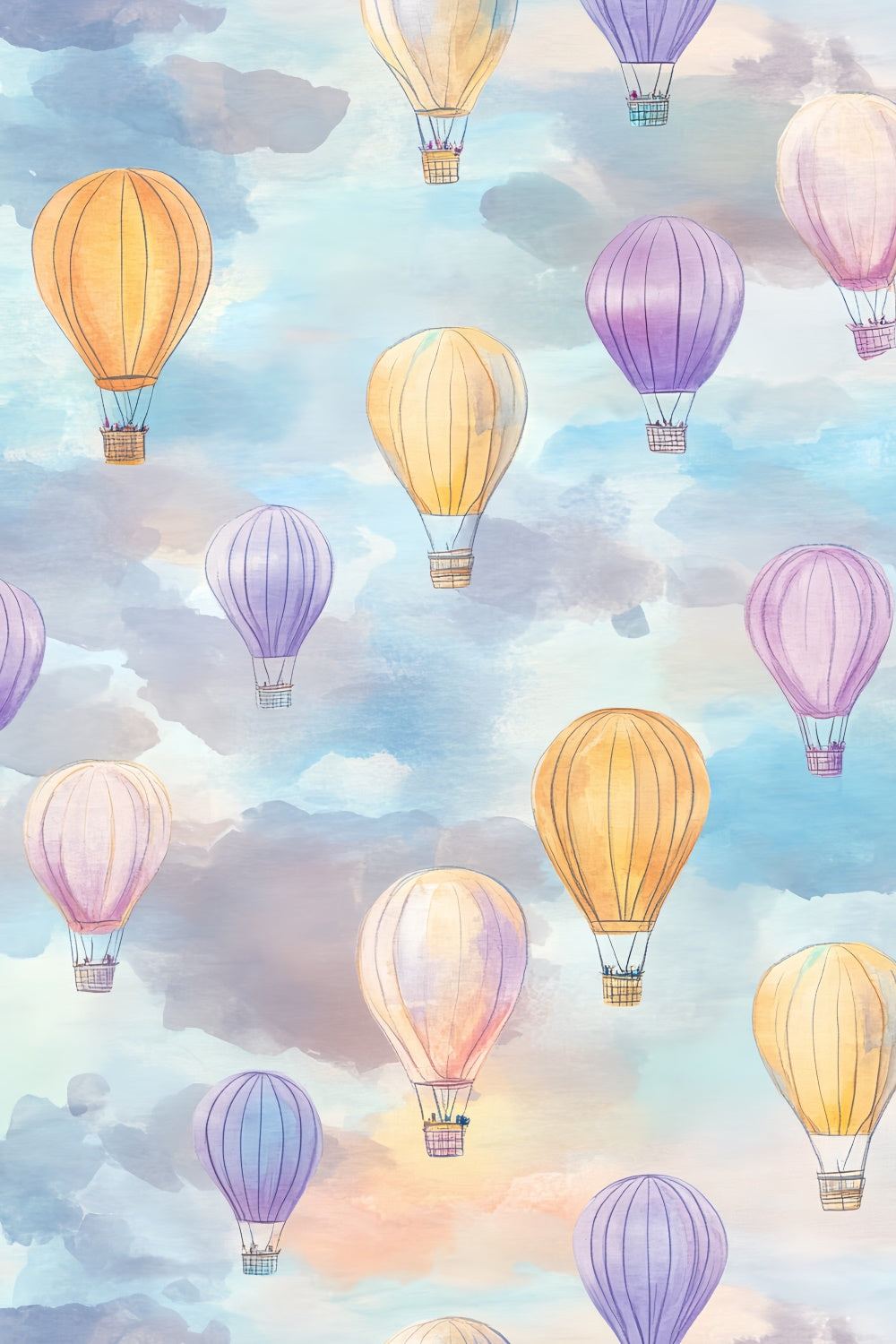 Photo Portrait Backdrop Pastel Balloon Watercolor Backdrop LXX57-265