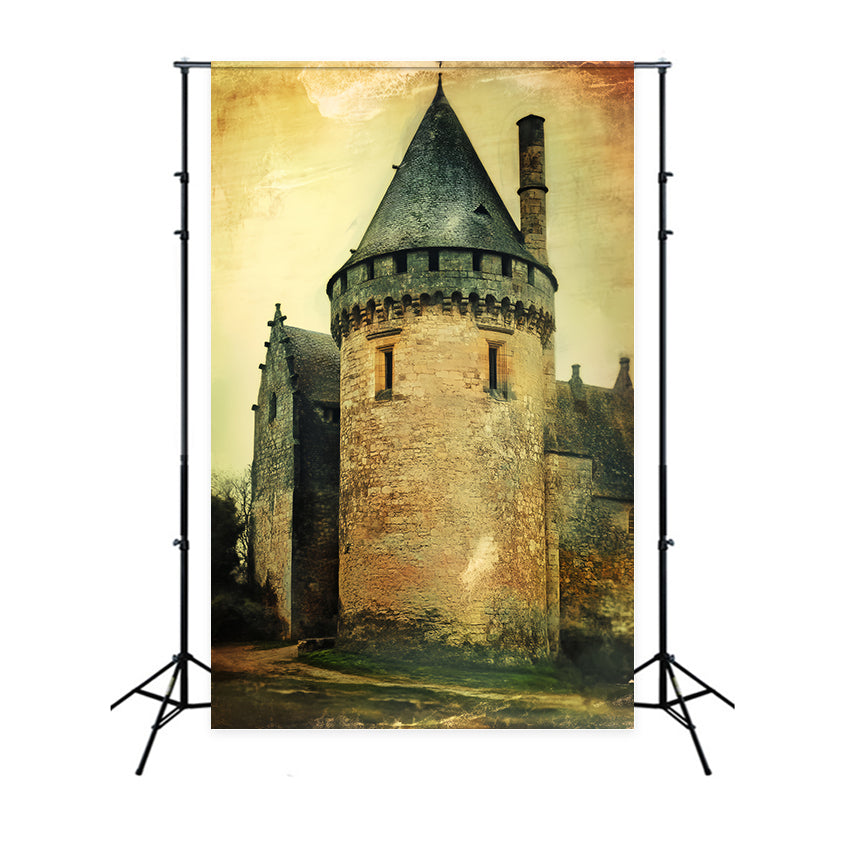Backdrop For Portraits Medieval Castle Tower Backdrop LXX57-266