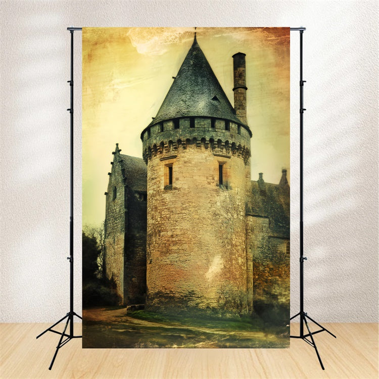 Backdrop For Portraits Medieval Castle Tower Backdrop LXX57-266