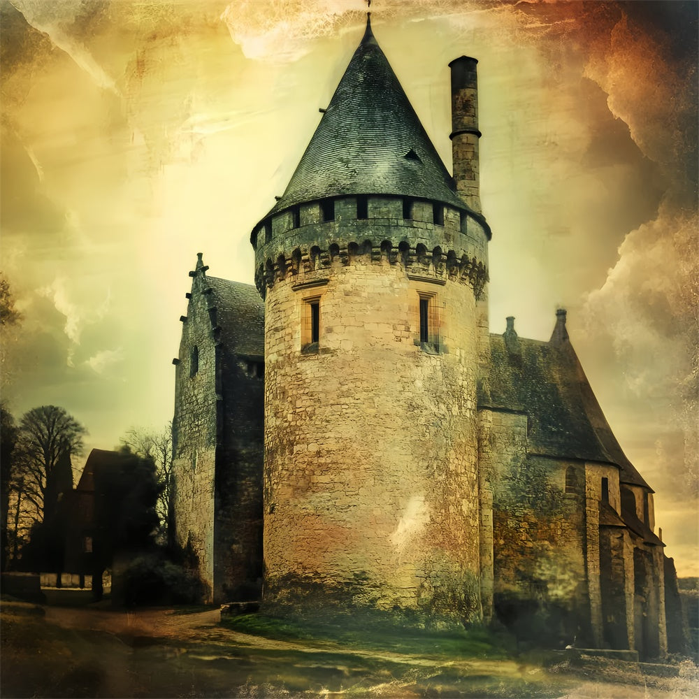 Backdrop For Portraits Medieval Castle Tower Backdrop LXX57-266