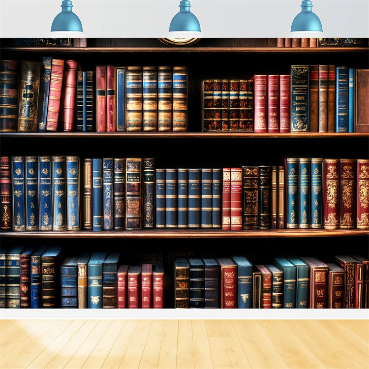 School Picture Backdrop Vintage Leather Book Backdrop LXX57-27