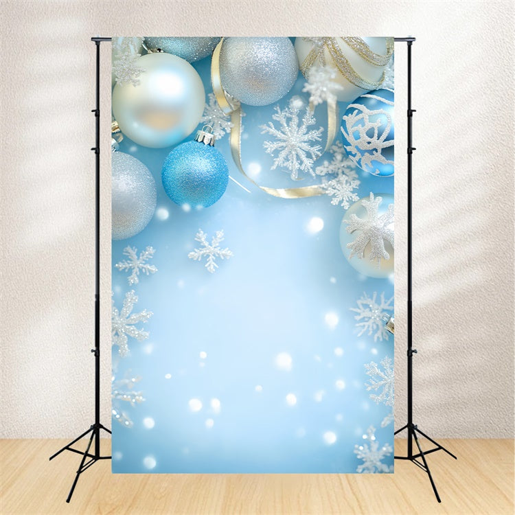 Photo Portrait Backdrop Blue Holiday Sparkle Backdrop LXX57-283
