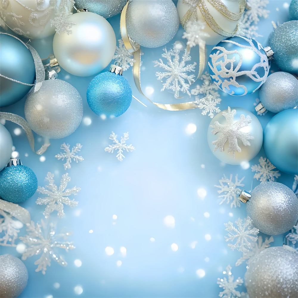Photo Portrait Backdrop Blue Holiday Sparkle Backdrop LXX57-283