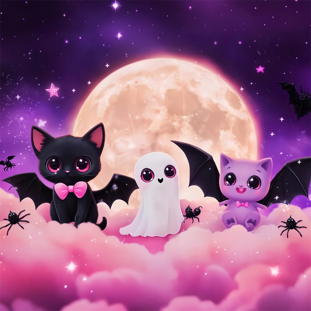 Cute Halloween Backdrop Magical Midnight Cuties Backdrop LXX57-66