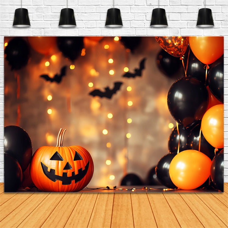 Halloween Party Backdrop Bats Balloons Bash Backdrop LXX57-72