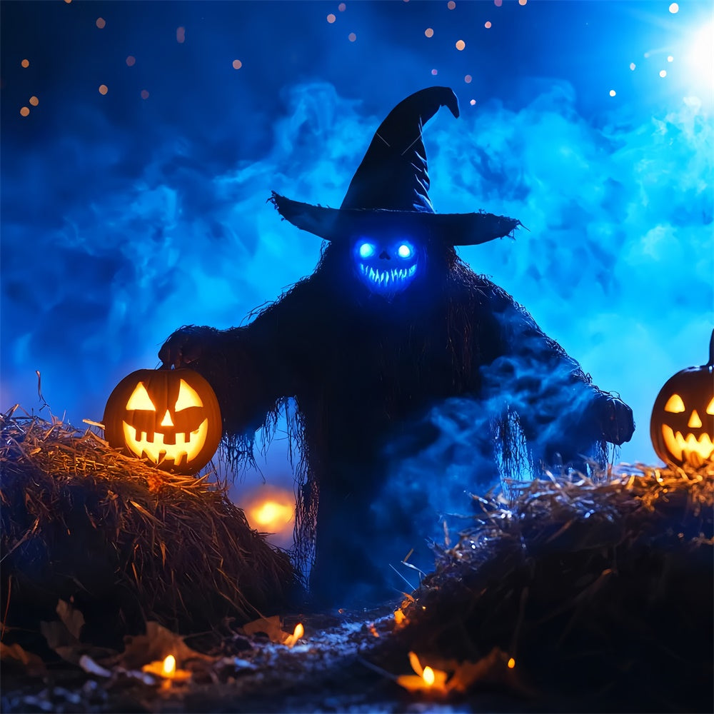 Spooky Halloween Backdrop Sinister Straw Witch Backdrop LXX57-89
