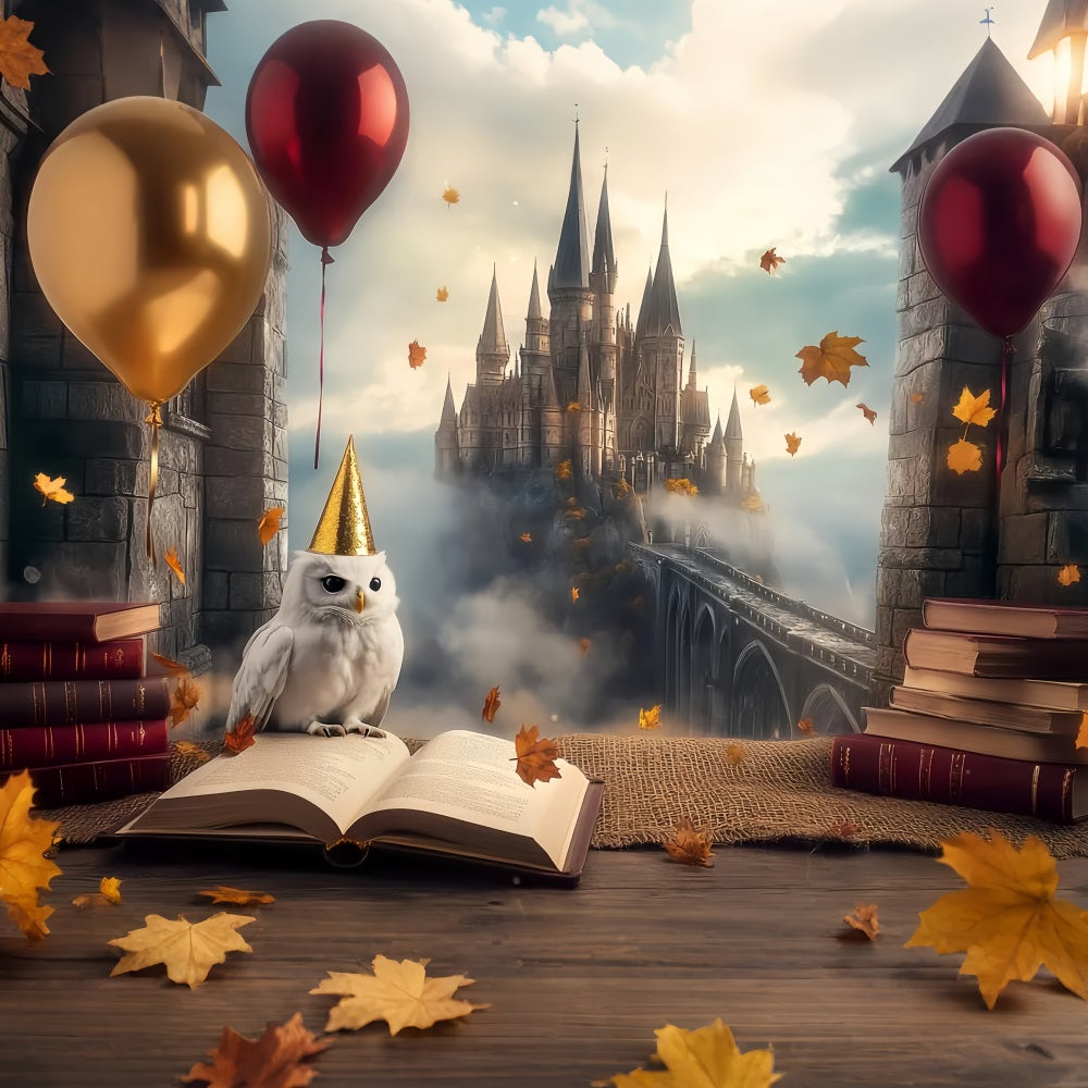 Castle Backdrop Autumn Owl Magic Castle Kids Backdrop LXX58-369