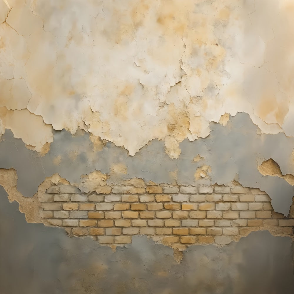 Concrete Photo Backdrop Vintage Cracked Brick Texture Portrait Backdrop LXX59-416