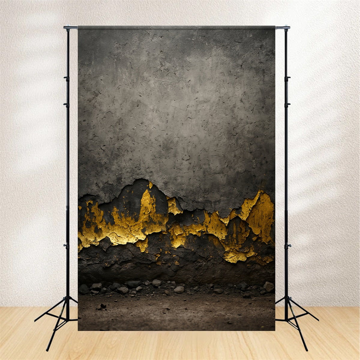 Concrete Backdrop Golden Ruins Industrial Texture Family Portrait Backdrop LXX59-418