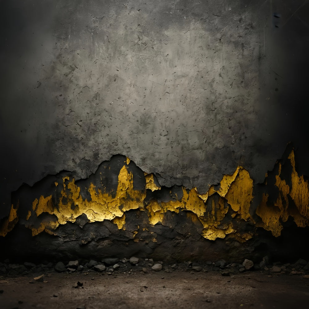 Concrete Backdrop Golden Ruins Industrial Texture Family Portrait Backdrop LXX59-418