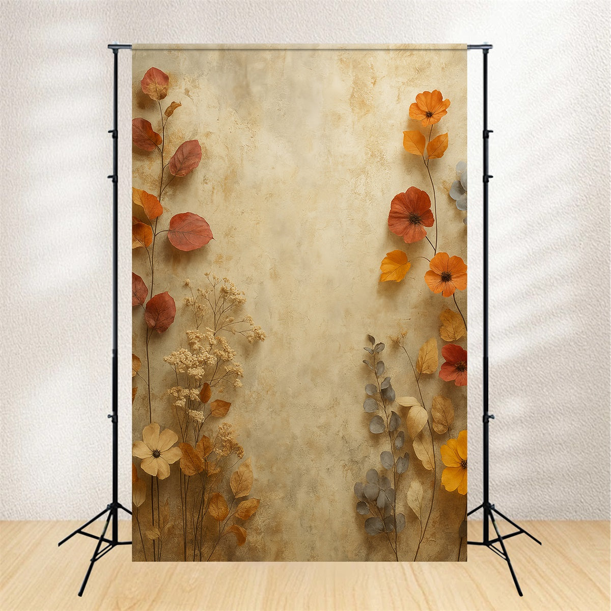 Portrait Backdrops Autumn Dried Floral Texture Portrait Photo Backdrop LXX59-425