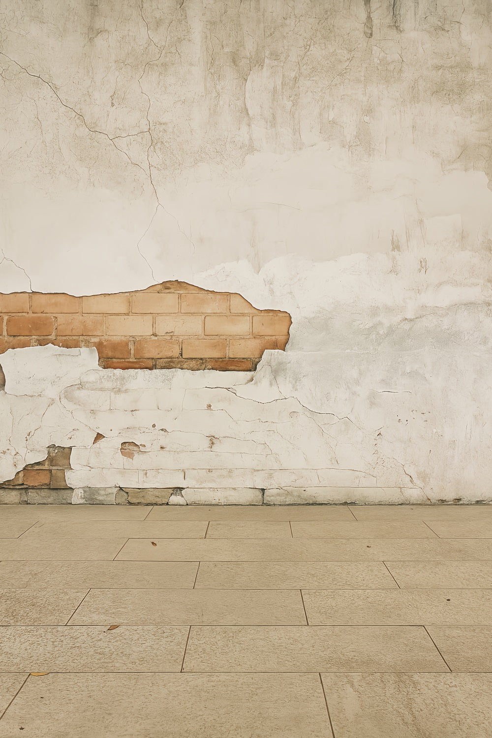 Concrete Wall Backdrop Rustic Cracked Brick Wall Portrait Photography Backdrop LXX59-426